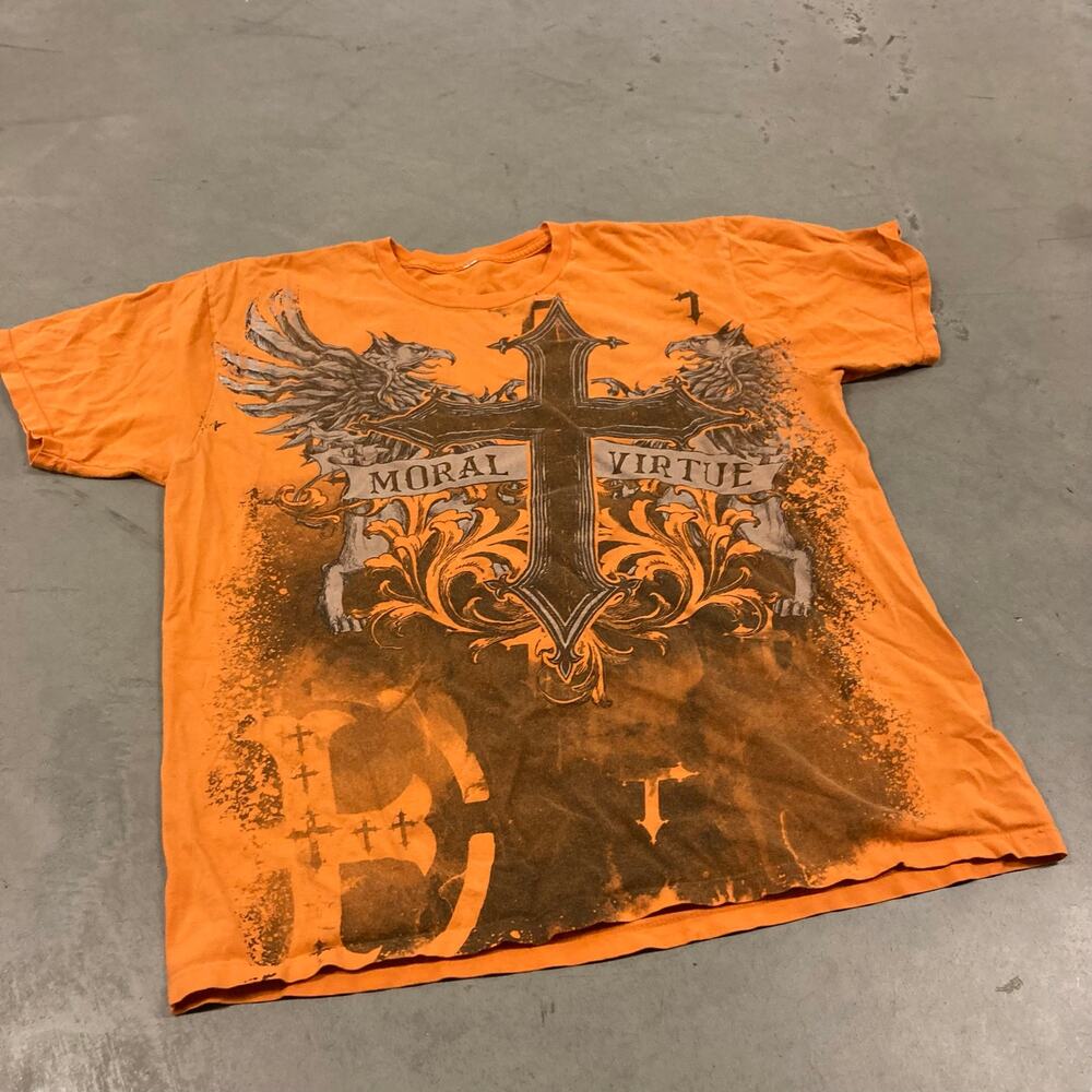 Y2k affliction style graphic t-shirt